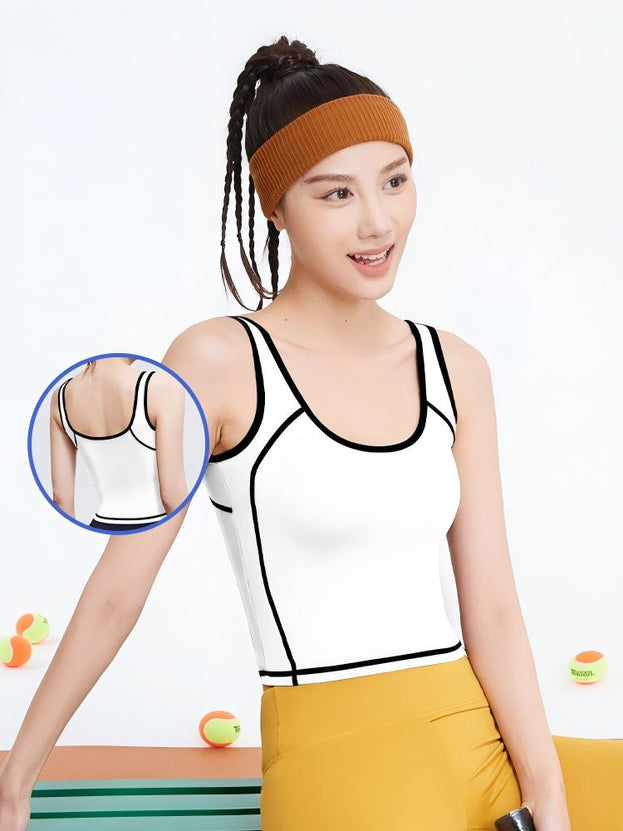 Curved Tank Top – U-Neck High-Elastic Seamless Sports Tank