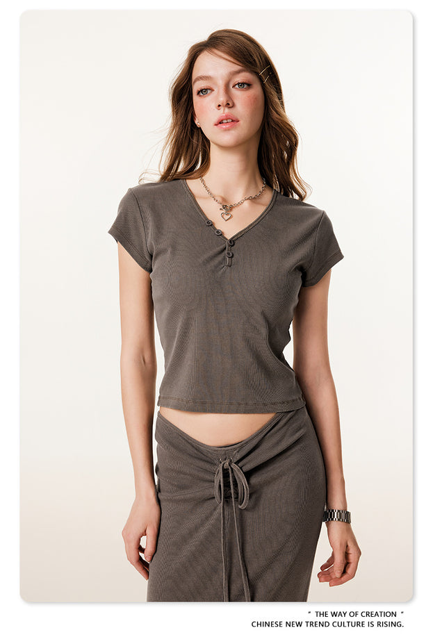 Summer Hot Girl Sexy Beautiful Casual Commuter top