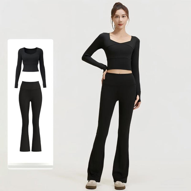 High Elasticity Slimming Fitness High-Waist Yoga Set for Women