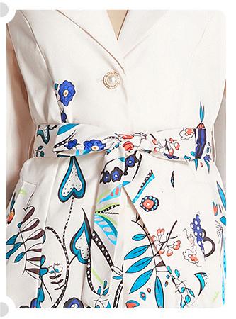 Suit Collar Coat Female Spring and Autumn Temperament Waist Slimming Breasted Mid-Length Trench Coat