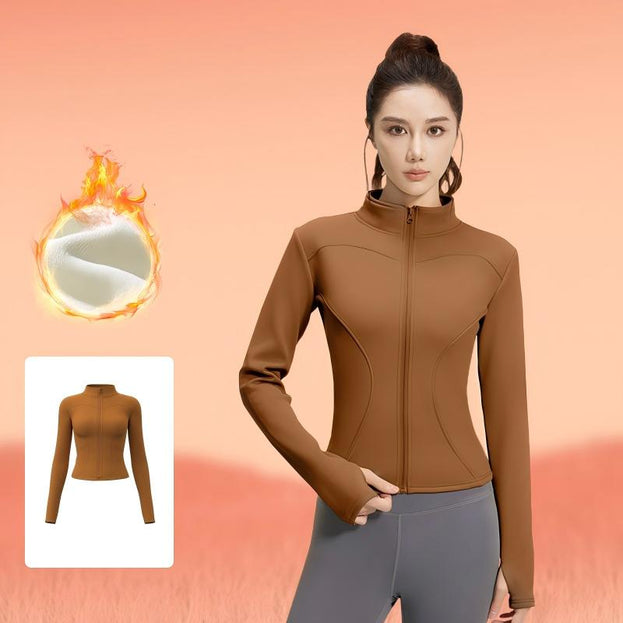 Women's Running and Cycling Sport Yoga Coat with Insulation