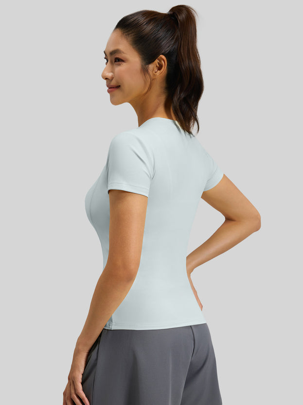 Slim-Fit Sports Tight Round-Neck Yoga T-shirt
