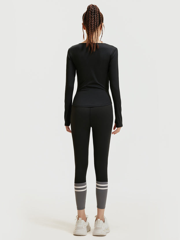 V-neck Stretch High-Waist Sports Yoga Set