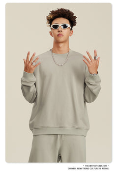 Autumn Solid-color Fashionable And Trendy Commuter Street Style Men's Sweatshirt