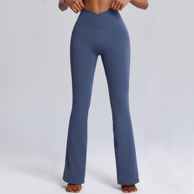 Women's High-Waisted Sporty Tight Wide-Leg Pants