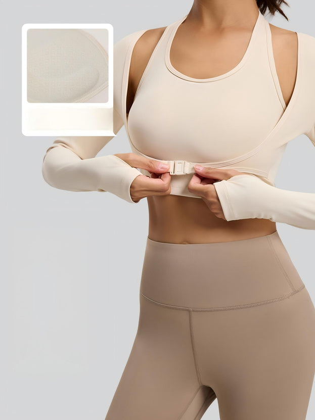Halter Neck Bralette-Inspired Two-Piece Sports Top