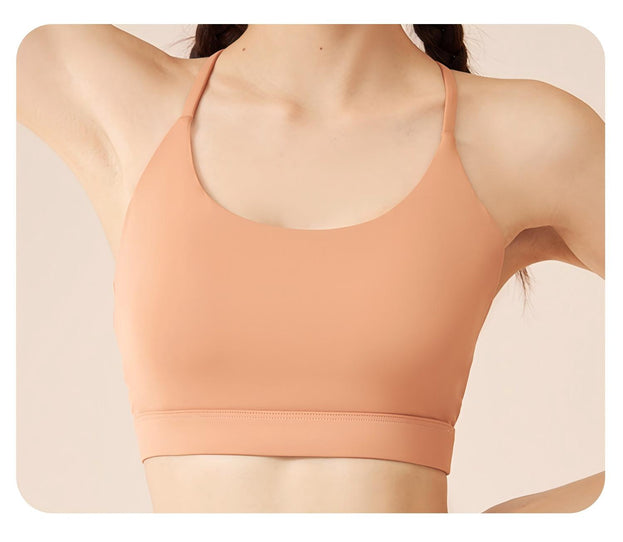 One-piece Sports High Elastic Neck Yoga Vest