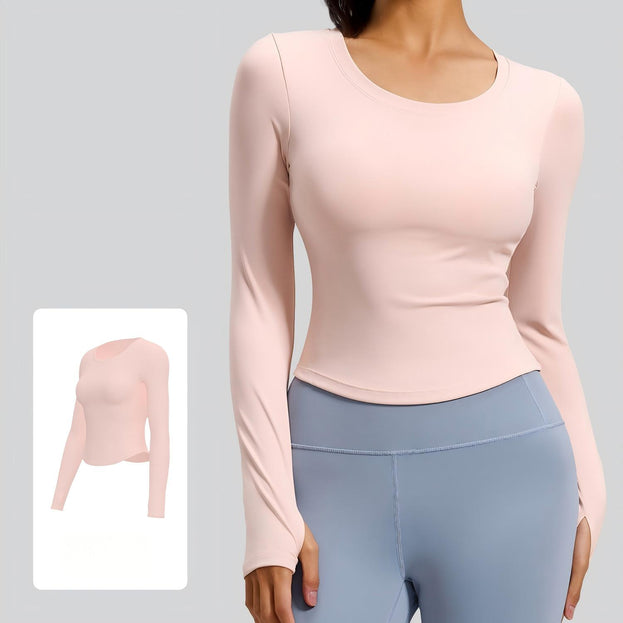New Style Sporty Yoga Sheer Long-Sleeved Top
