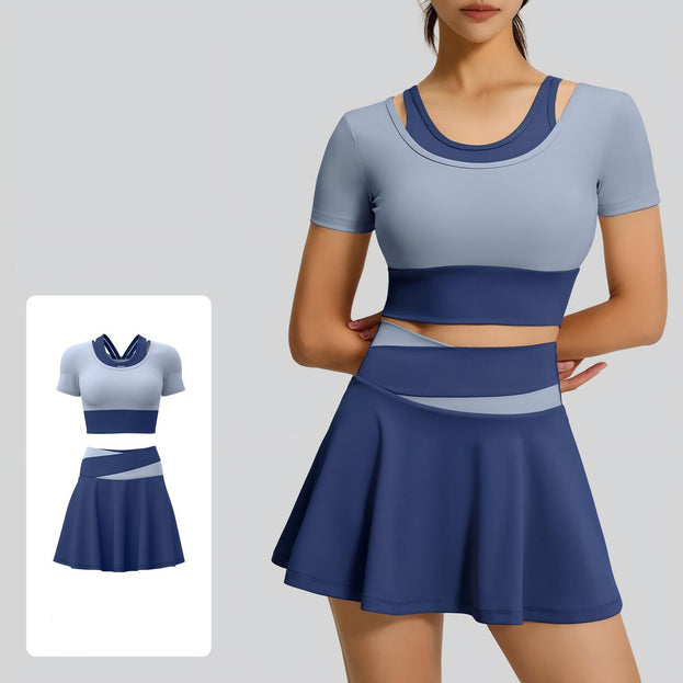 Women's Naked Tight Sports Running Fitness Skirt Set