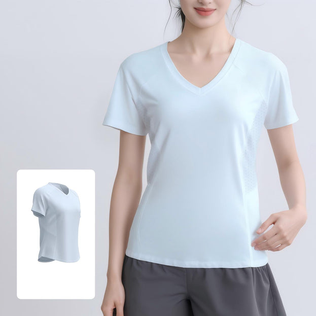 New Back Mesh Style Fitness Yoga Short Sleeves