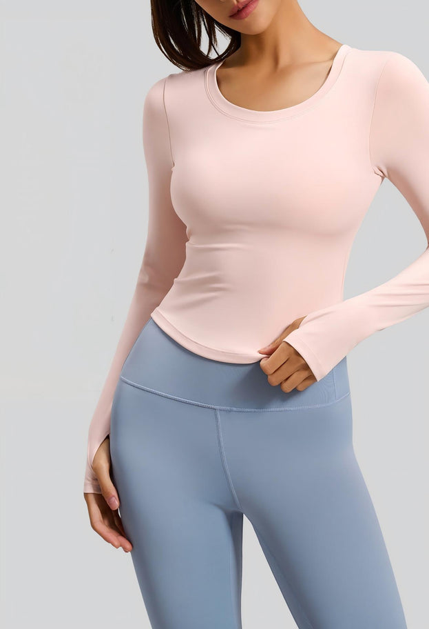 New Style Sporty Yoga Sheer Long-Sleeved Top