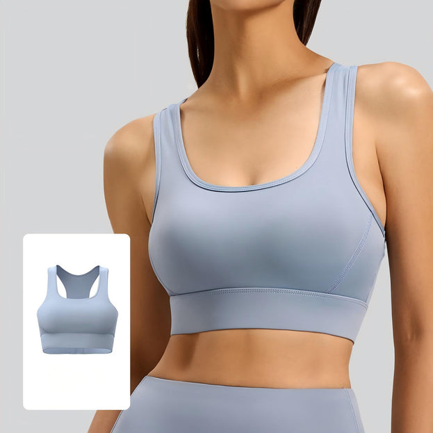 Fitness Yoga Sports Vest with V-Shaped Fastening Buttons