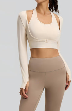 Halter Neck Bralette-Inspired Two-Piece Sports Top
