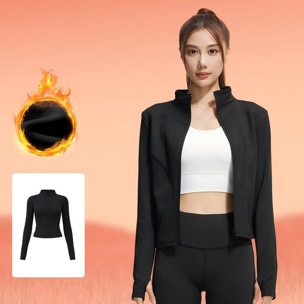 Women's Running and Cycling Sport Yoga Coat with Insulation