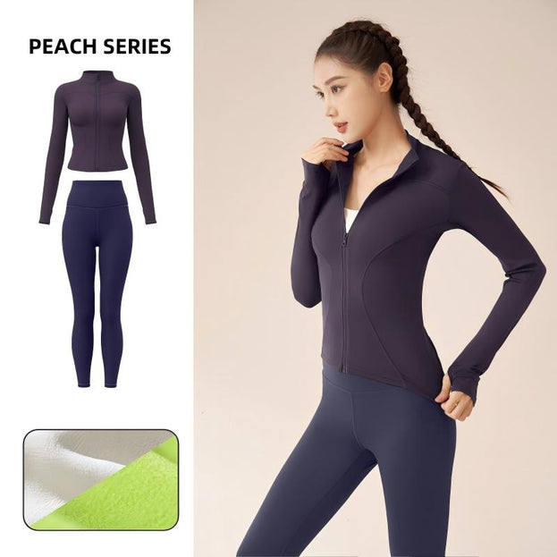 Women's Naked Slim-Fit High Bullet Windproof Fitness Suit