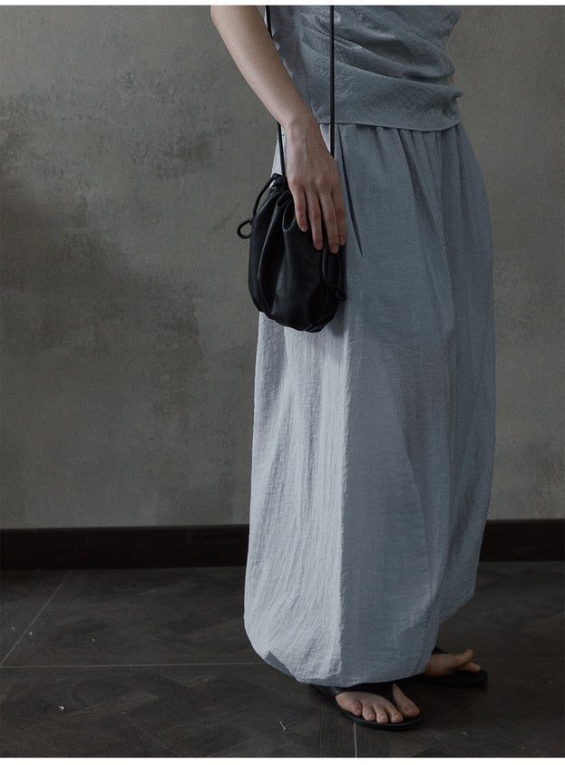 Tencel Drape Air Skirt Pants, Tight Waist, Versatile For Commuting, Casual Women Pant