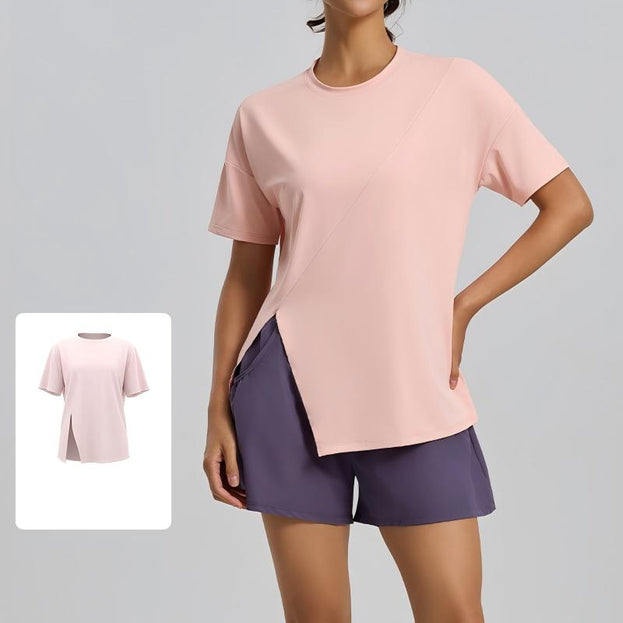 Women's Split Loose Sports Fitness Top