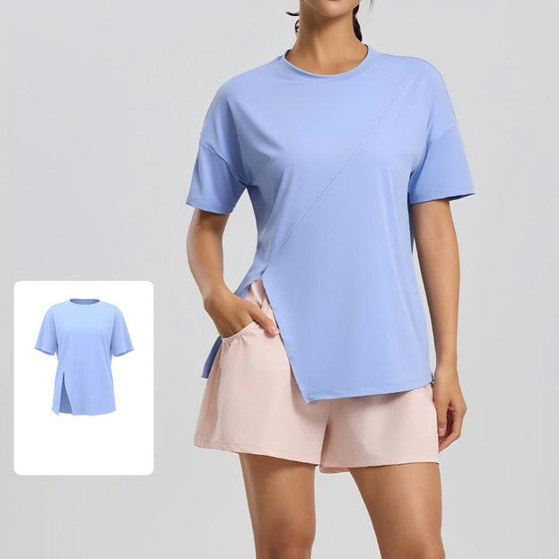 Women's Split Loose Sports Fitness Top