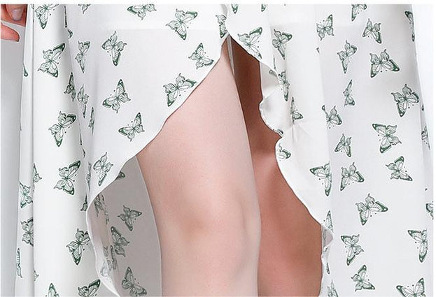 Light Luxury Small Person Summer Fashion Long Suspender Skirt Irregular Off-the-Shoulder Dress Female Summer
