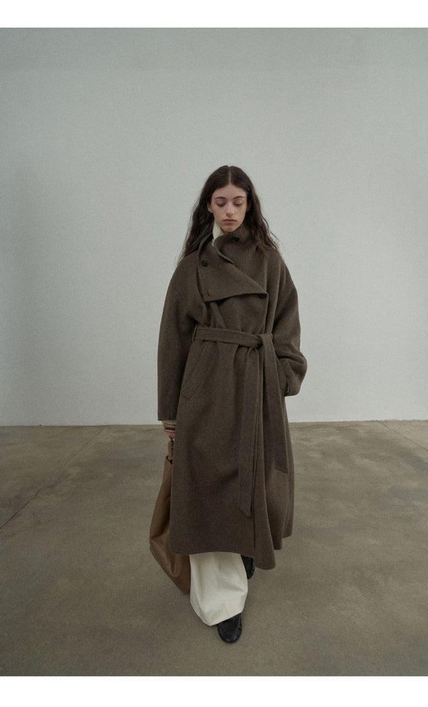 Fashionable, Trendy, Warm, Handmade Alpaca Wool Loose Women Coat