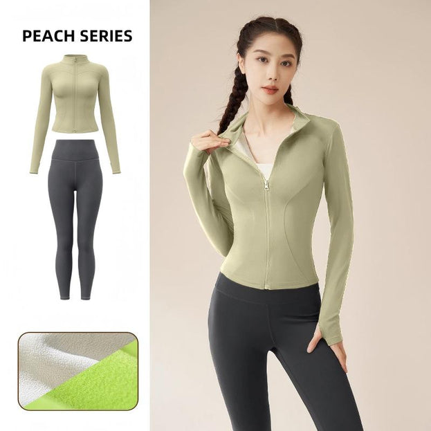 Women's Naked Slim-Fit High Bullet Windproof Fitness Suit