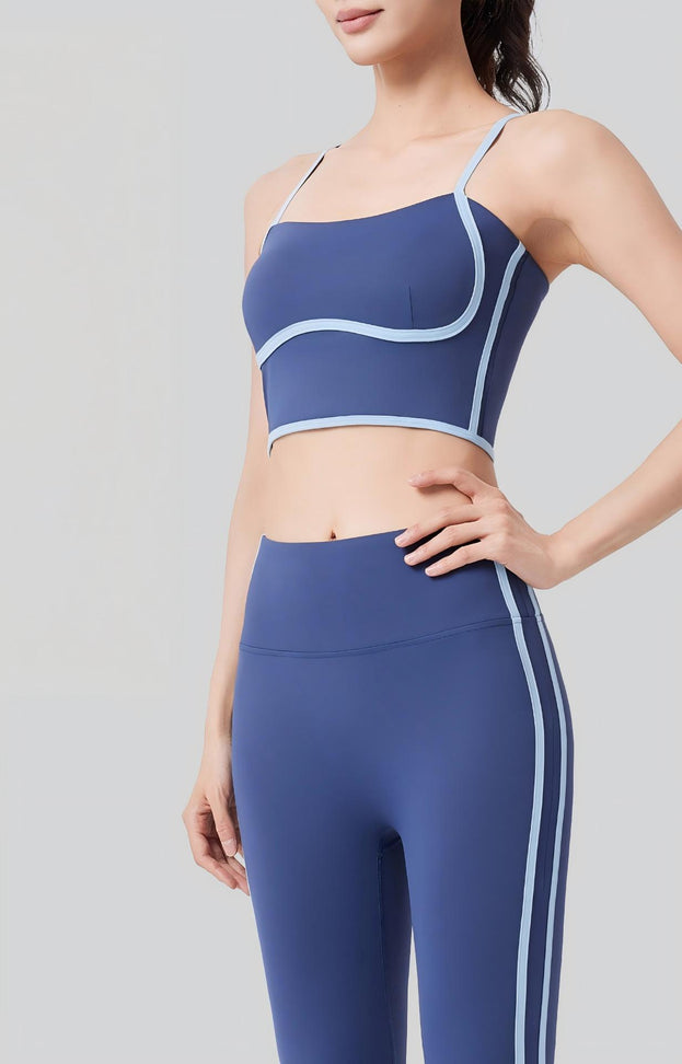 Women's Linear Outdoor Sports High Waist Slimming Suit