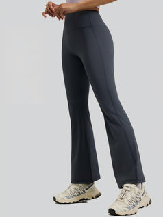 High-Waisted Sheer Athletic Yoga Flared Pants