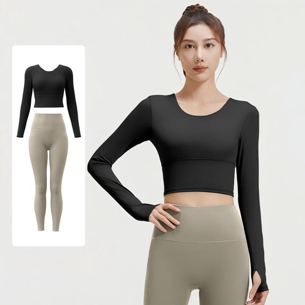Fall Slimming Nude-Fitting Athletic Yoga Set