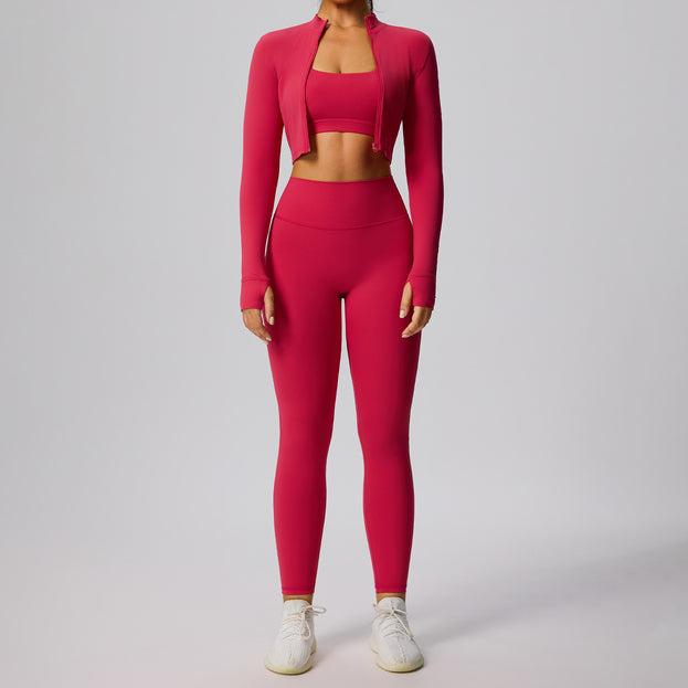 Breathable Tight Elastic Fitness Yoga Set for Women