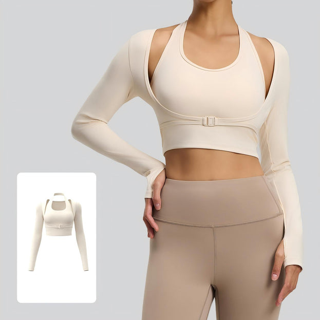 Halter Neck Bralette-Inspired Two-Piece Sports Top