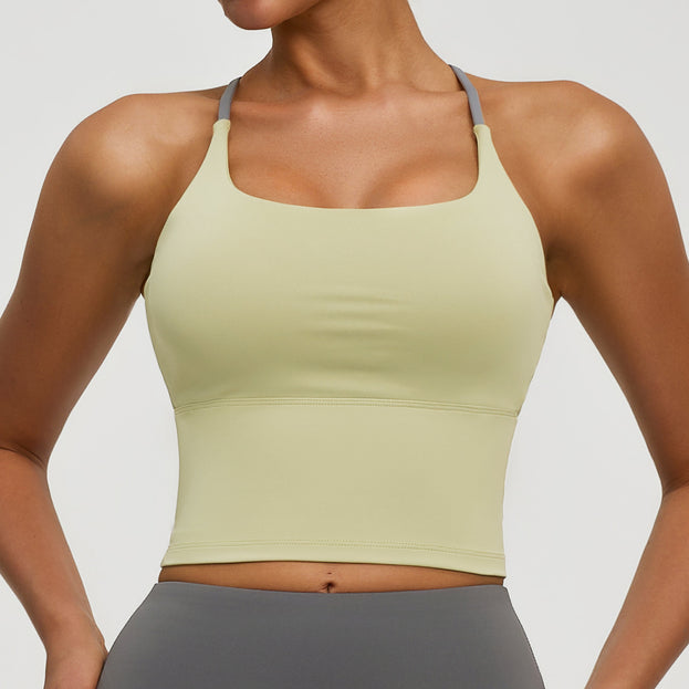 Beautiful Back Cross Strap Naked Sports Vest
