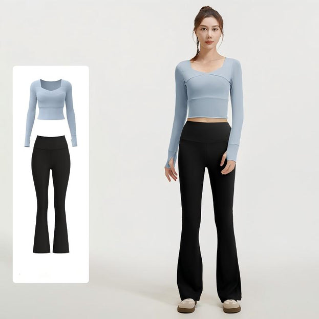 High Elasticity Slimming Fitness High-Waist Yoga Set for Women