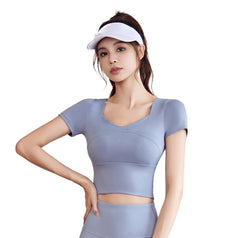 Running Sporty Yoga Top With Built-in Bra Support