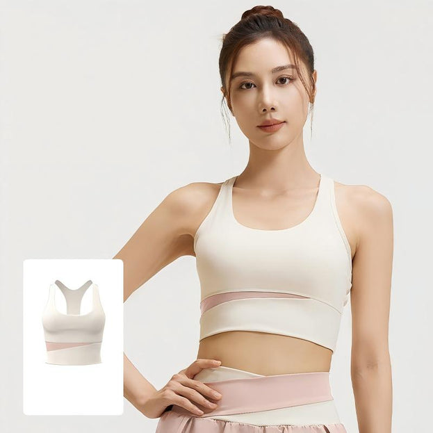 Colorblock Naked I-Back Yoga Top for Women