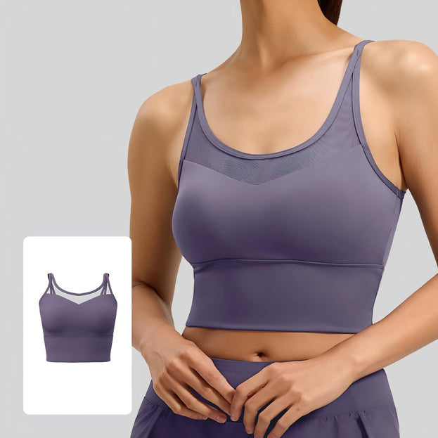 Beautiful Back Cross Gather Sports Fitness Thin Shoulder Bra