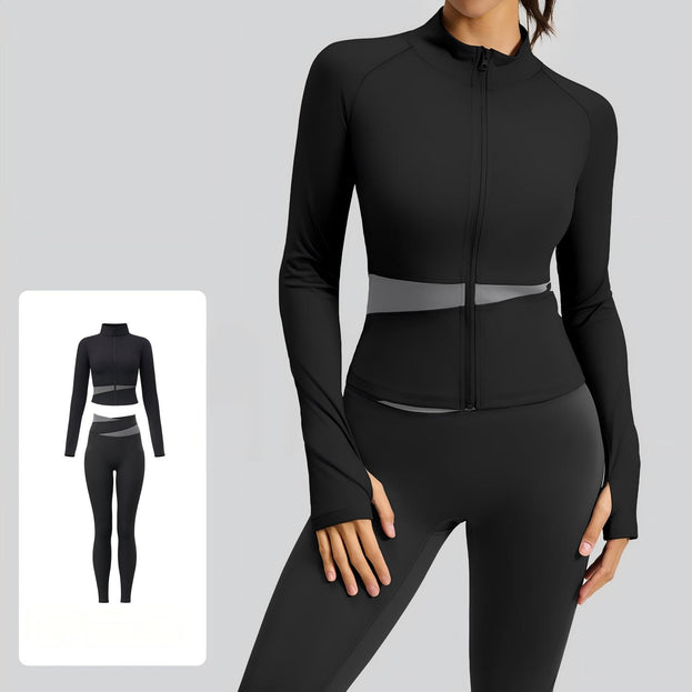 Women's Slim-fit Naked Yoga Color-matching Two-piece Suit