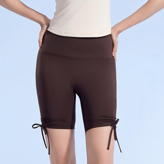 High-Waist Butt-Lifting Ruching 5-Inch Yoga Shorts