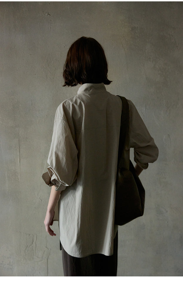Long-Staple Cotton, Light And Simple, Comfortable For Commuting Women Blouse