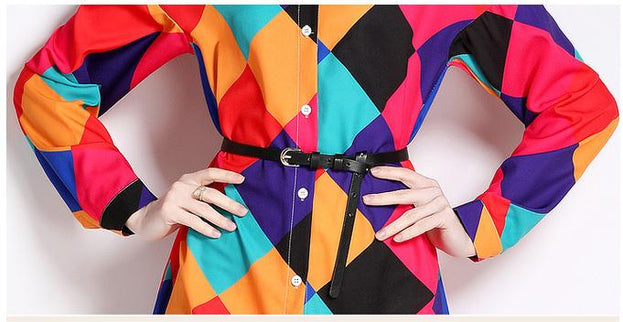 Vintage Top Lapel Long Sleeve Shirt New Printed Long Shirt