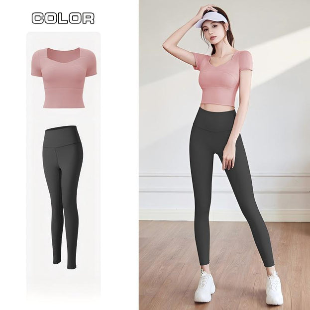 Sports And Yoga Workout Set With Padded Cups for Women