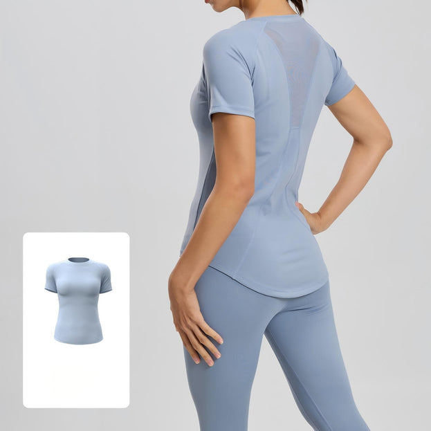 Women's Back Gauze Yoga Shaping Quick-Dry Fitness Top