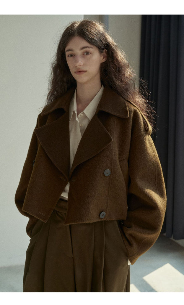 Winter Cashmere Double-sided Tweed British Casual Women's Jacket