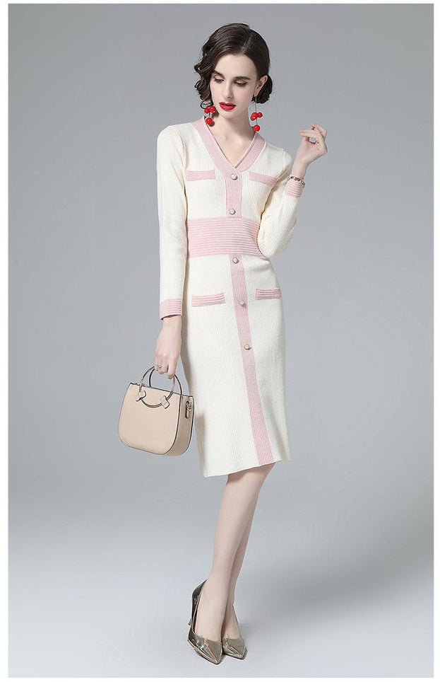 Lower Waist to Show Thin Contrast Color Bottom Gentle Wind Inside Skirt