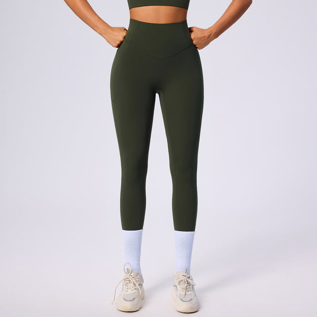 Women's High-Waisted Slimming And Abdominal-Toning Yoga Pants With Pockets