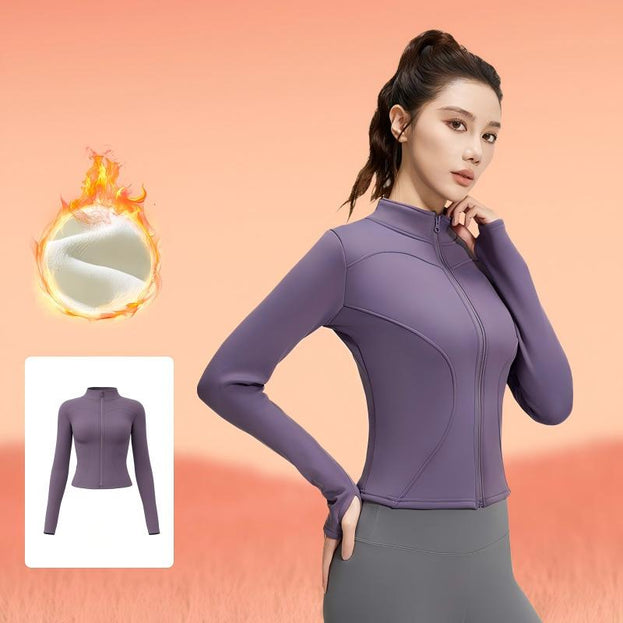 Women's Running and Cycling Sport Yoga Coat with Insulation