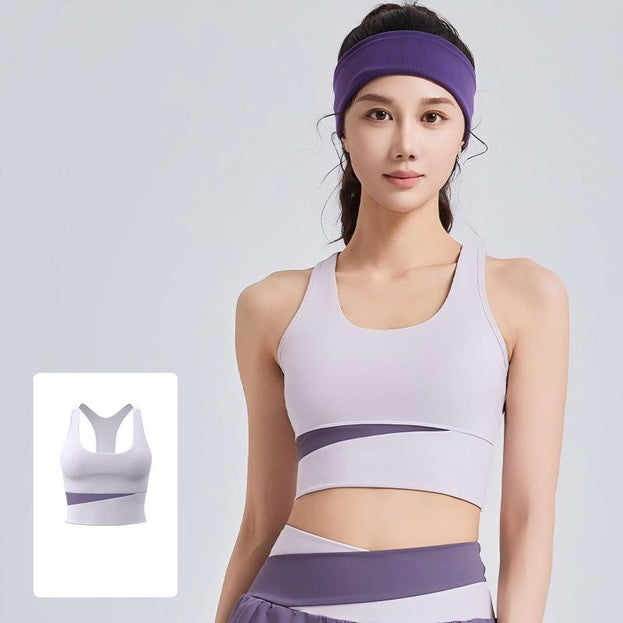 Colorblock Naked I-Back Yoga Top for Women