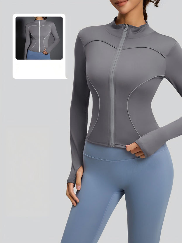Outdoor Running Collar Windproof Yoga Reflective Sports Jacket