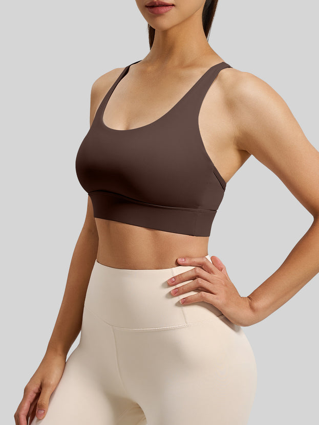 Net Fabric Back-Crossing Motion Yoga Vest