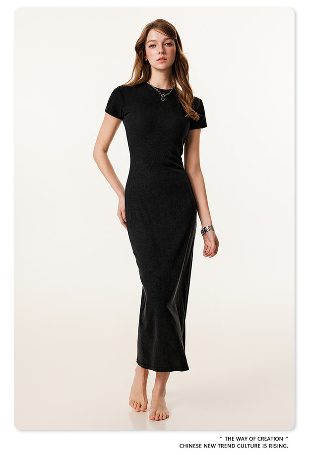 Women's Heavy Washed Short Sleeve Dress