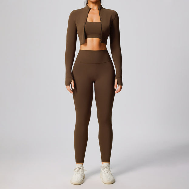Breathable Tight Elastic Fitness Yoga Set for Women